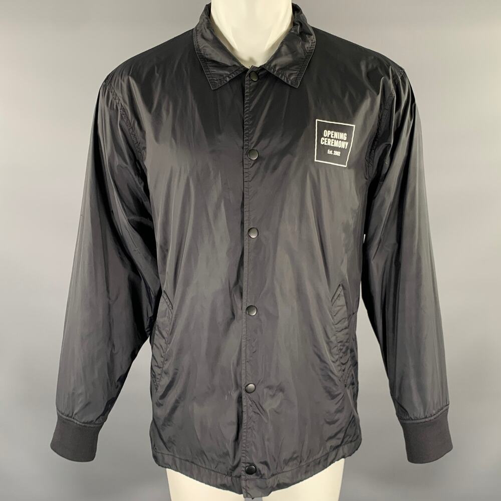 OPENING CEREMONY Size M Black Nylon Windbreaker Jacket